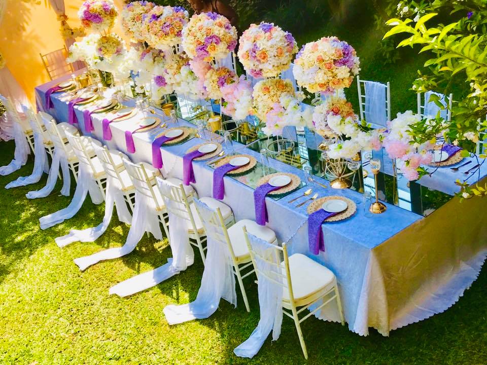 Lilac, Pitch & Gold themed decor at Protea Hotel by Essie Events1