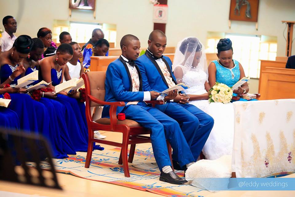 Wedding church ceremony in progress as captured by Feddy Weddings