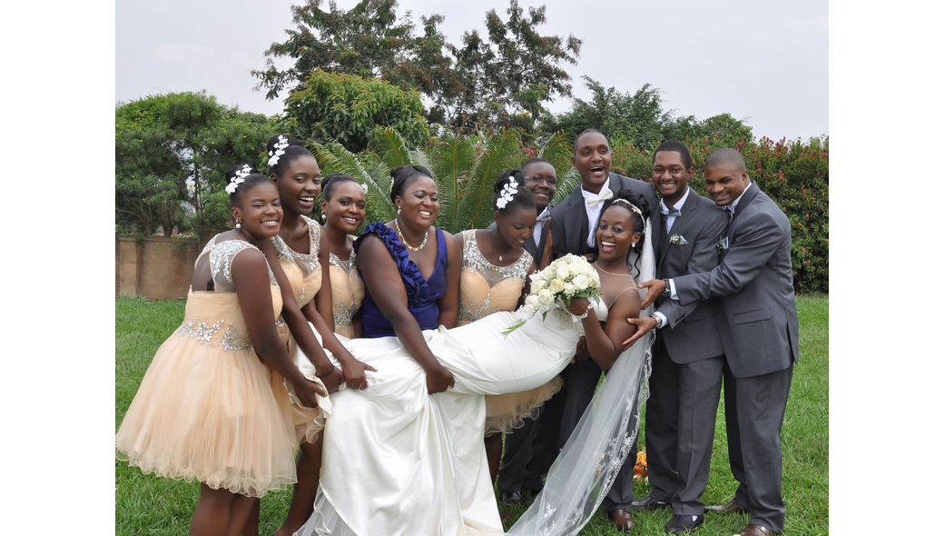 Pure joy and bliss at a wedding photo shoot by Dream Occasions Ug