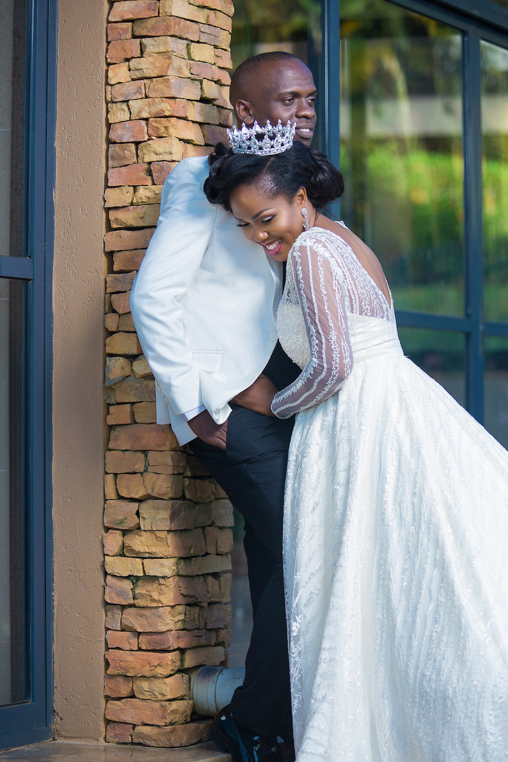 Kayovu & Fyona Kirabo at their wedding photo shoot at the Commonwealth Resort in Munyonyo