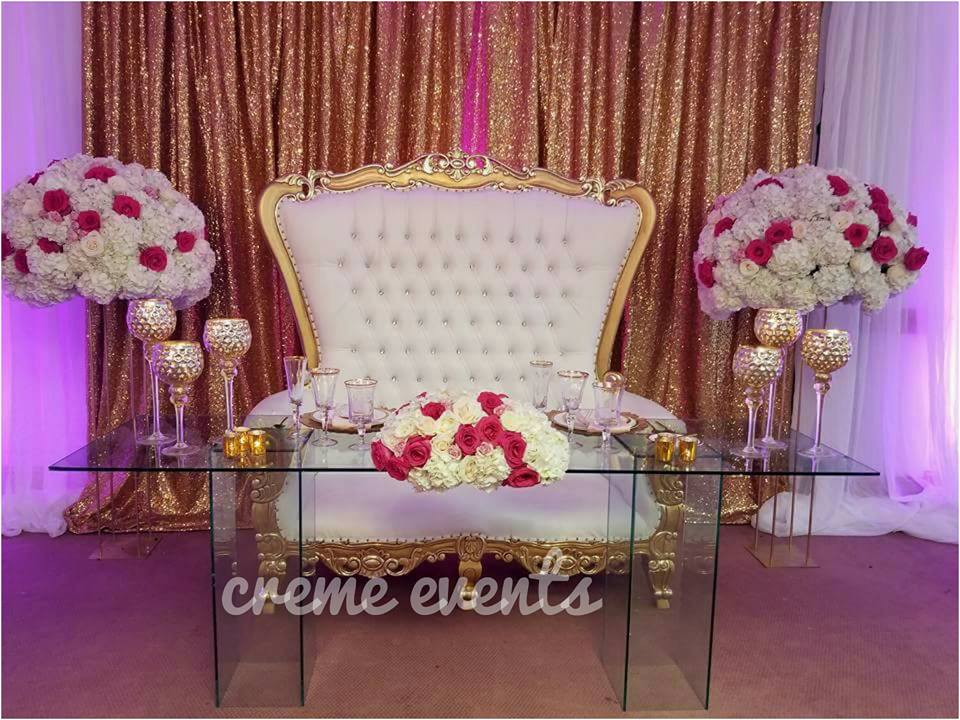 Simple Wedding High table Set up