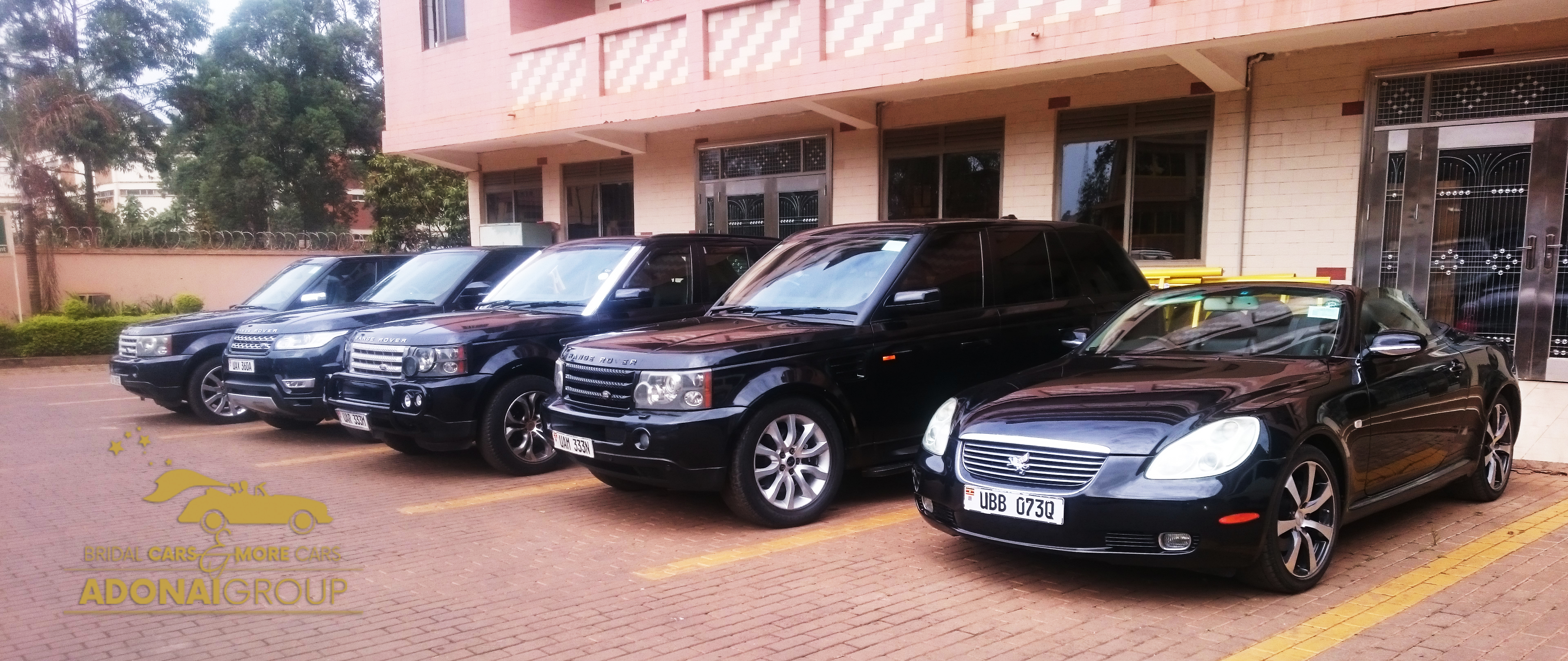 A fleet of black bridal cars from Adonai Group
