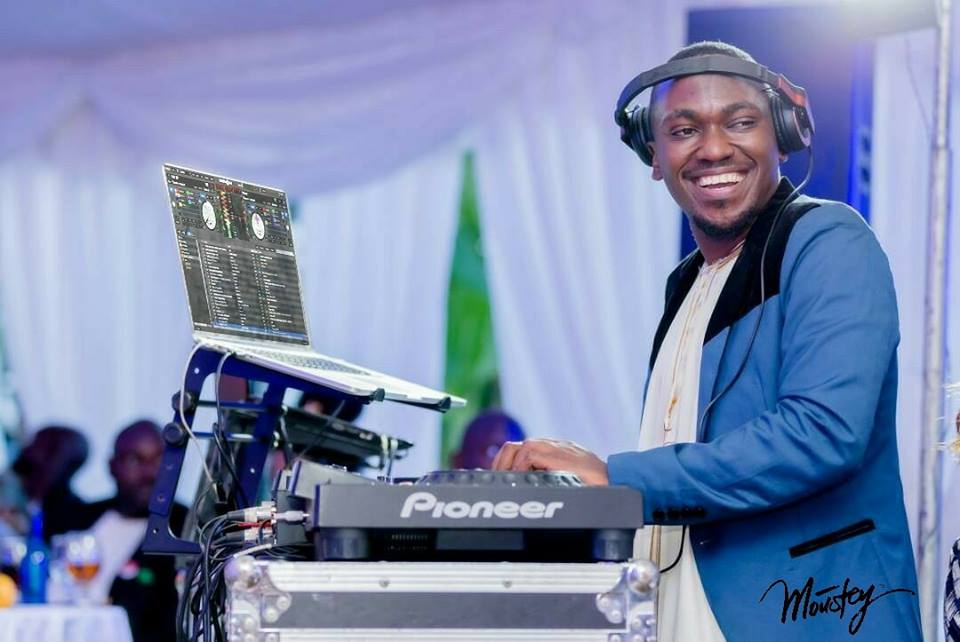 Dj  Moustey Mustapha of Real Sounds on the turntables