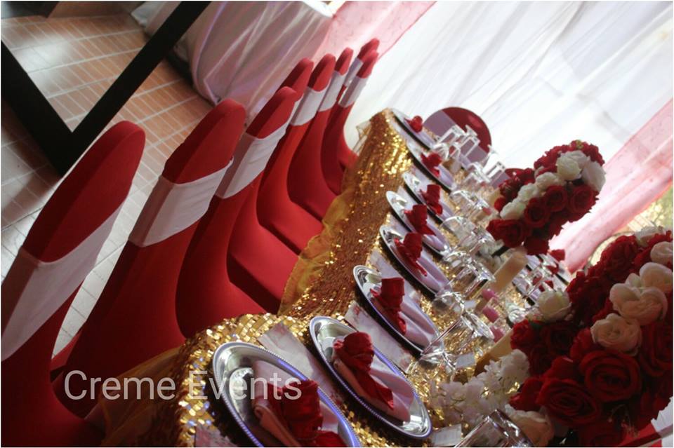 Red, White and Gold Decor