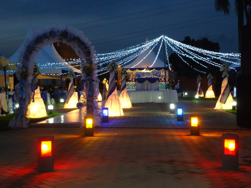 Lighting canopies at Mawanda Royal Gardens