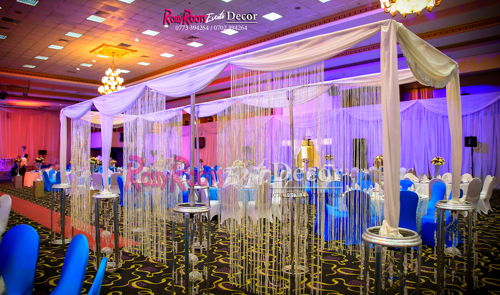 Breathtaking wedding decorations at Hotel Africana in Kampala by Rossy Roots Events