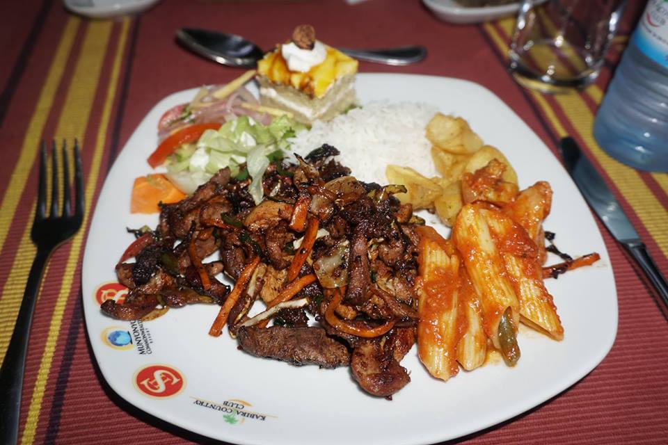 A sumptuous meal at Kabira Country Club