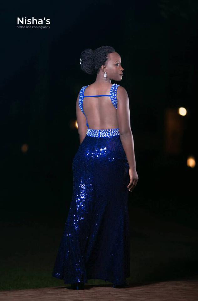 A back show sequined blue dress from  Nisha's Bridal