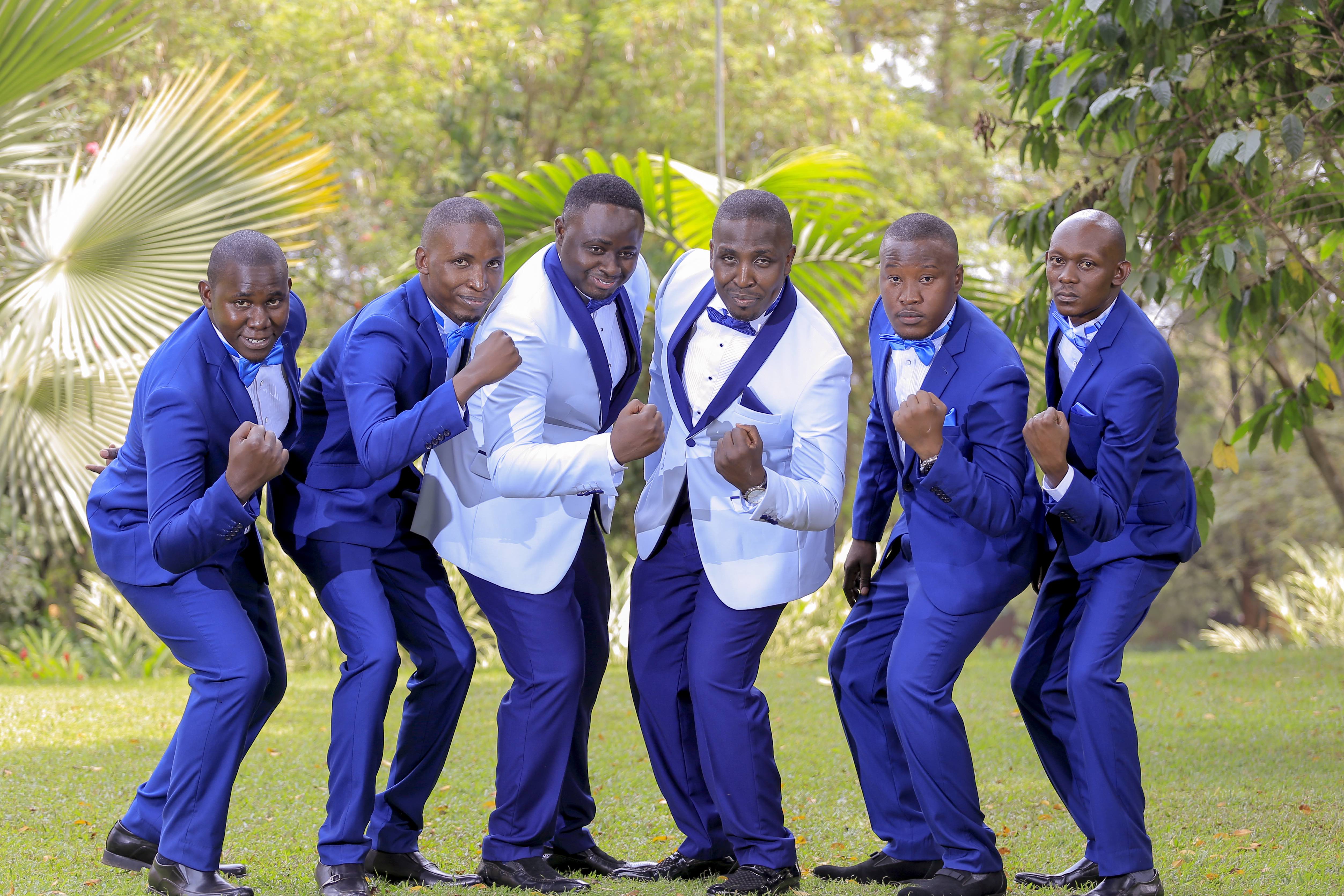 Charles and his groomsmen at a wedding photo shoot powered by Rossy Roots Photography
