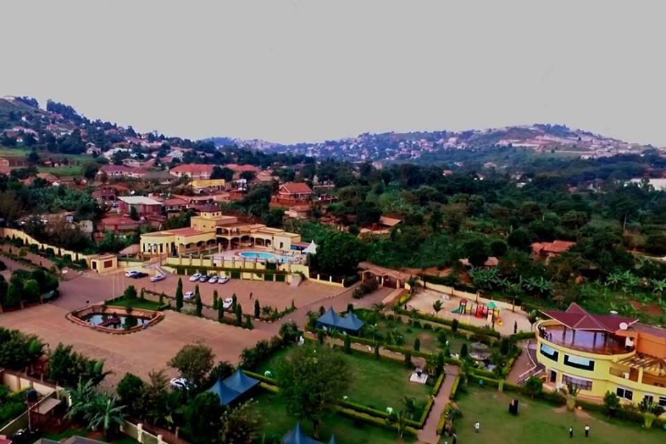An aerial view of Nican Resort In Entebbe