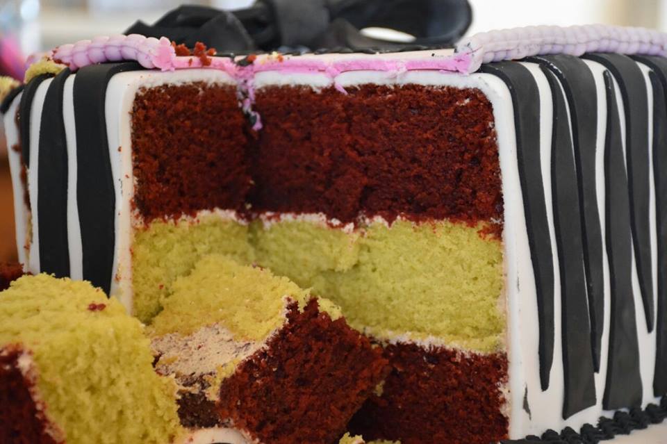 A three layer flavoured cakes from Sarahs Cakes