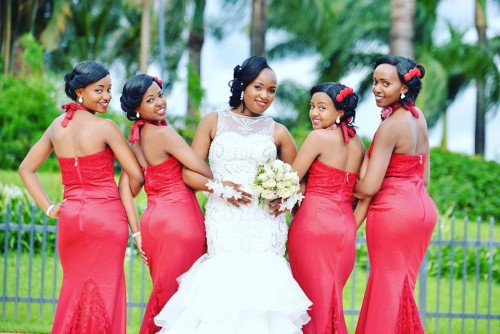 Solome and her bridesmaids at their wedding photo shoot by On Timeline Media