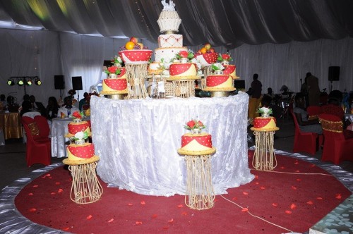 A magnificent wedding cake by Shibz Events Ltd