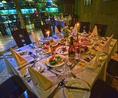 A dinner setting at Mackinnon Suites