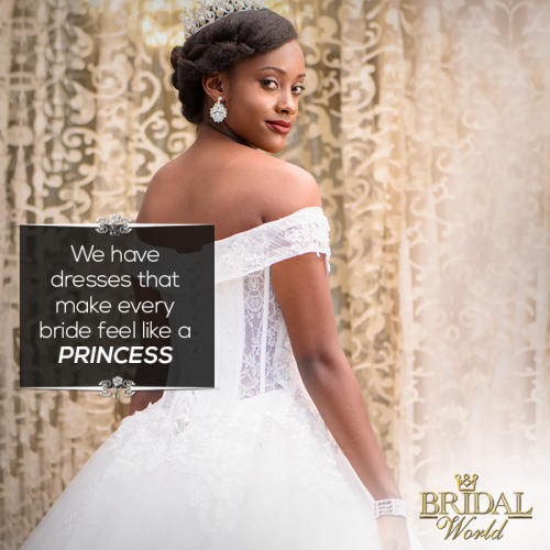 We have dresses that make every bride feel like a PRINCESS. Book your appointment with us
