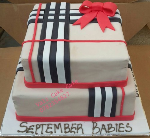 The Burberry Cake baked by Valz Cake Cafe