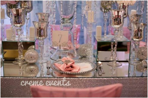 Intimate dinner settings by Creme Events