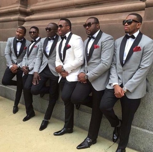 Groom's entourage looking daper