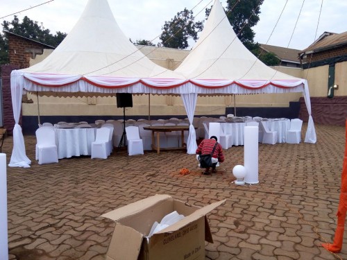 A tent and seat supplied by Mr Events