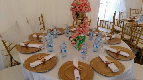 Round table decor setup by Mugagga Events