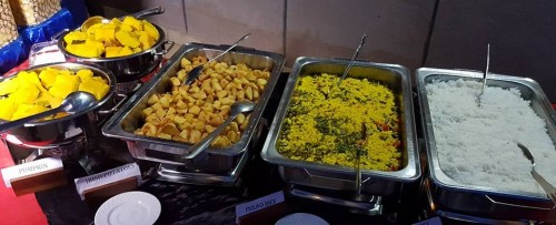 Restaurant buffet at Aangan Indian Restaurant
