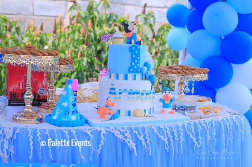 Baby Armani's birthday cake, set up by Palette Events