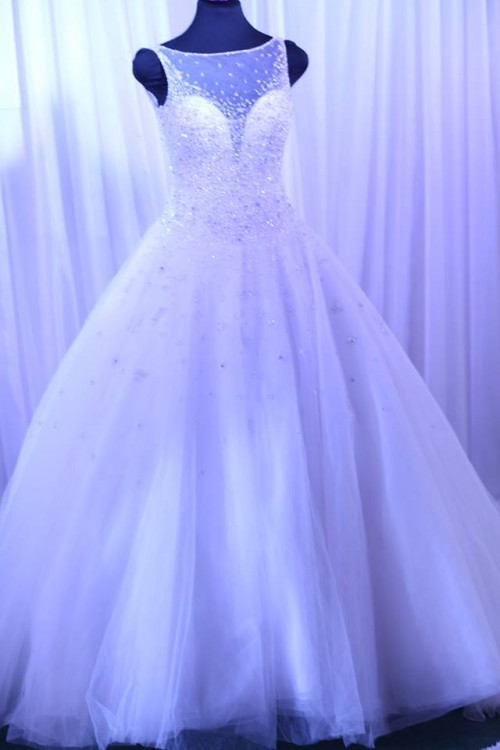 A beautiful wedding dress at Elegant Bridals