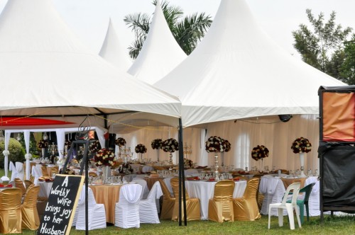 Wedding decorations by Evannah Events at Nican Resort in Entebbe