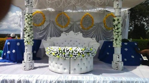 Wedding high table decorations by Shibz Events Ltd