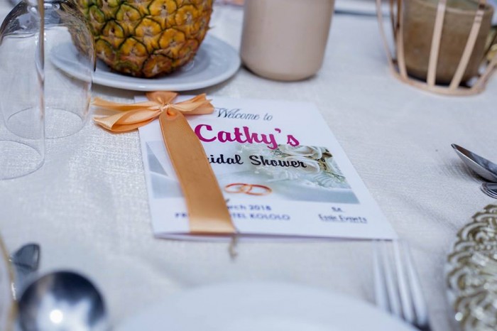 Cathy's Bridal Shower: Gold & black touch