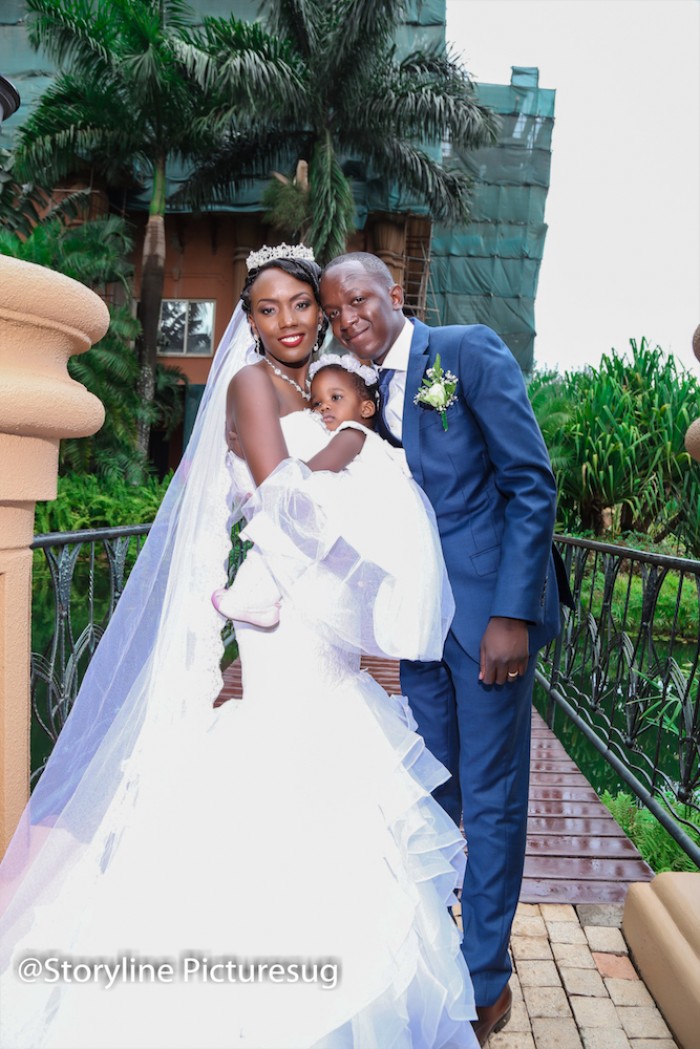 Anthony and Anna's and their Daughter at Serena Hotel During Wedding Photoshoot