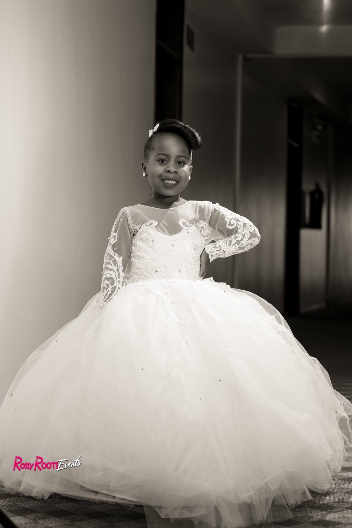 Christine's beautiful flower girl, dressed by Bloodworth, Photo by Rossy Roots Events