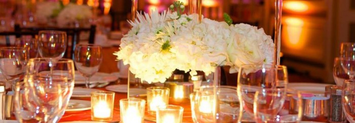 Led candle table decorations by Angie Events