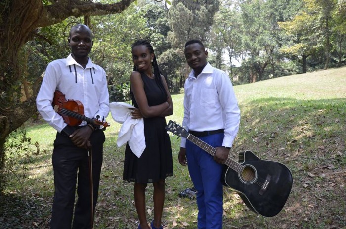 Member of The Tabs Uganda shortly before an event performance