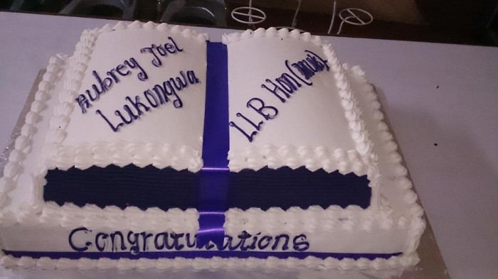 A graduation cake baked by Real Cakes Uganda