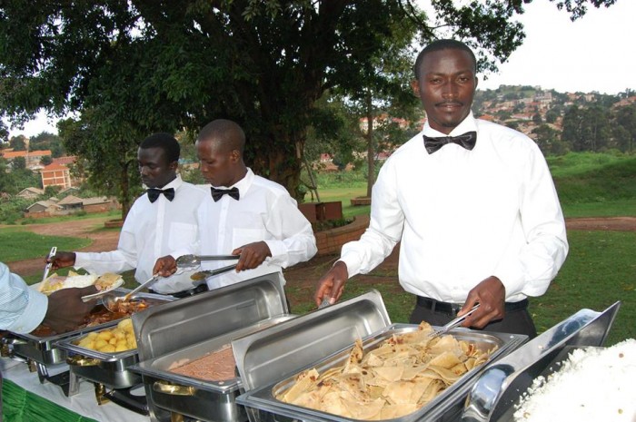 Chefs from Events Catering Limited serving at an event