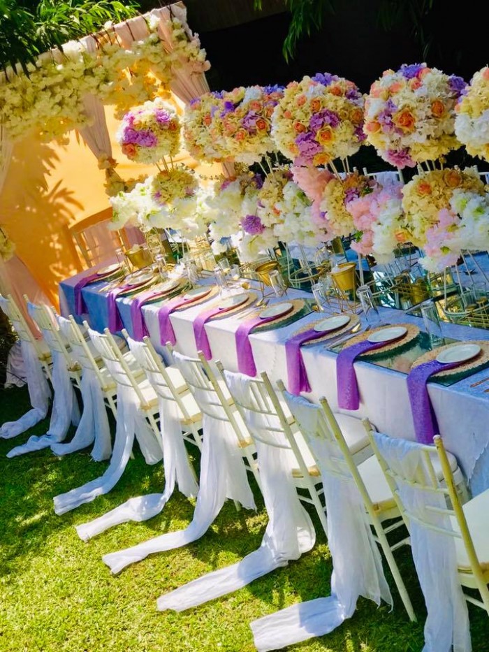 Lilac, Pitch & Gold themed decor by Essie Events