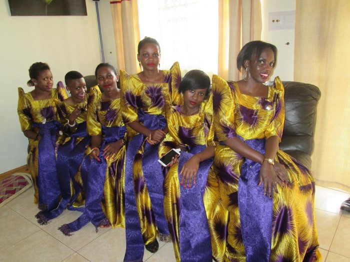 Ladies from Dotaz Ushering Services dressed in gomesis at customary wedding