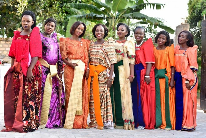 Ladies cloaked in gomesis at Charity's introduction, photo by Hamuza Karizma Kaweesi