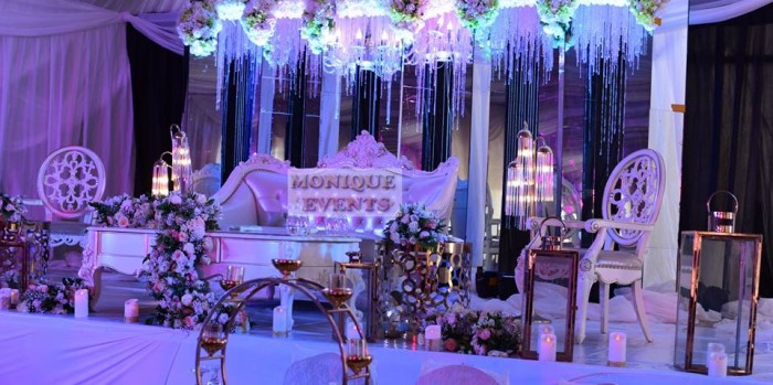 Wedding high table decor setup by Monique Events Uganda