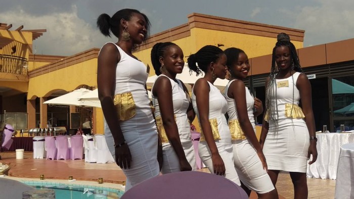 Usher's Palace crew at a wedding at Nican Resort in Sseguku, Entebbe