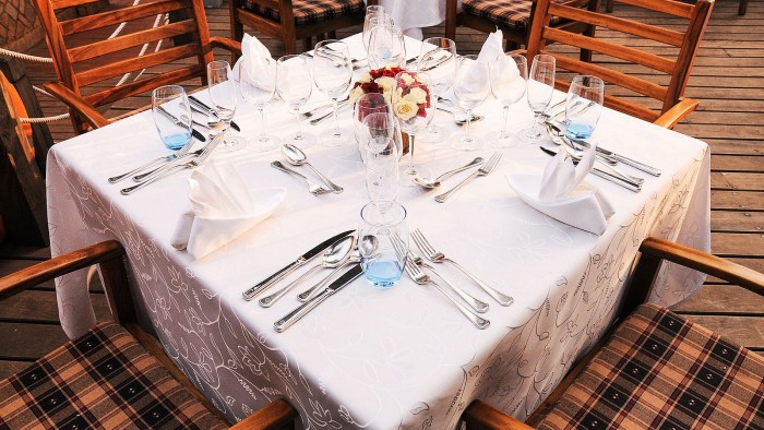 Sheraton Hotel Seven Seas Restaurant Table Setting
