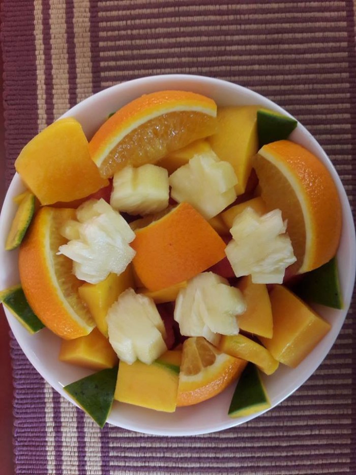 Simple fruit dessert served at Rivonia Suites