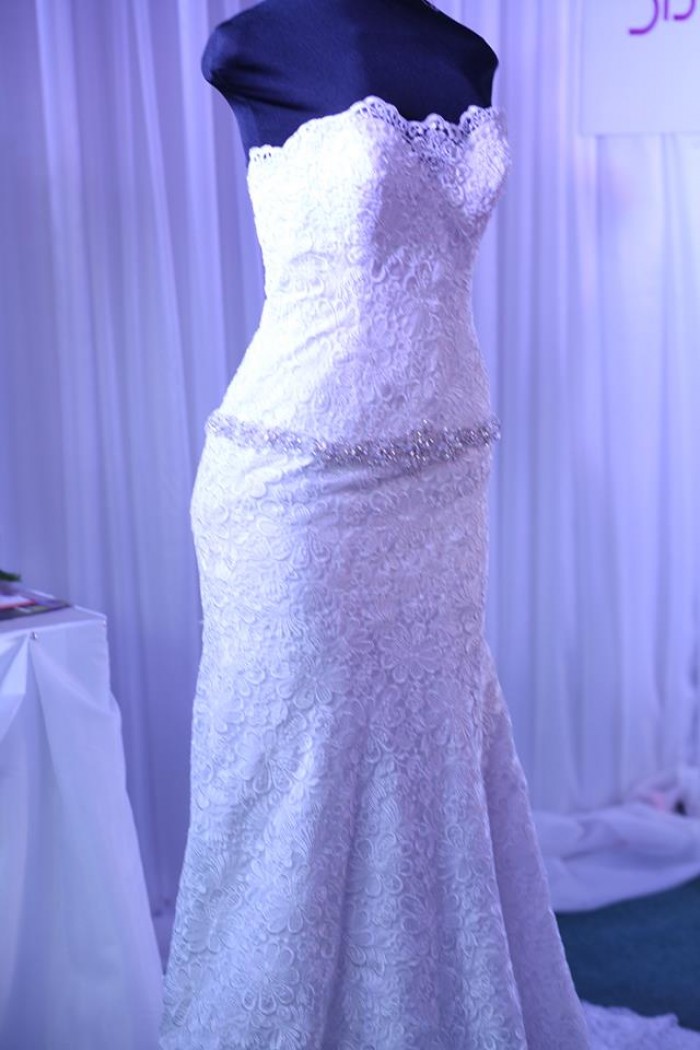 A sheath wedding dress from Elegant Bridals
