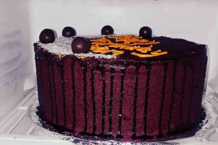 A chocolate cake by Kanyonyi Cakes