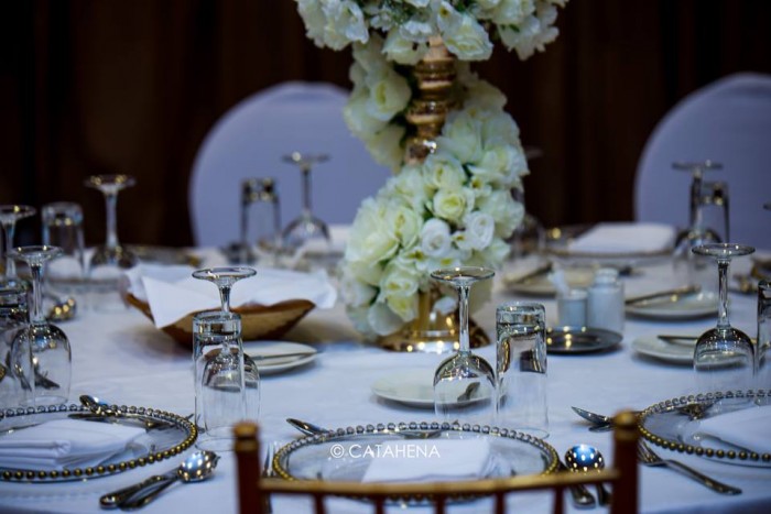 Beautiful table set-up by Catahena Decor & Wedding Planners
