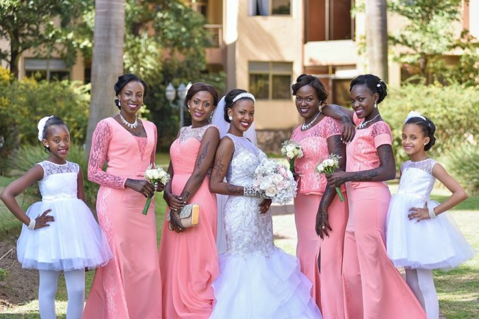 Phiona and her bridal etourage from their wedding with Marcus as captured by Globetek Entertainment