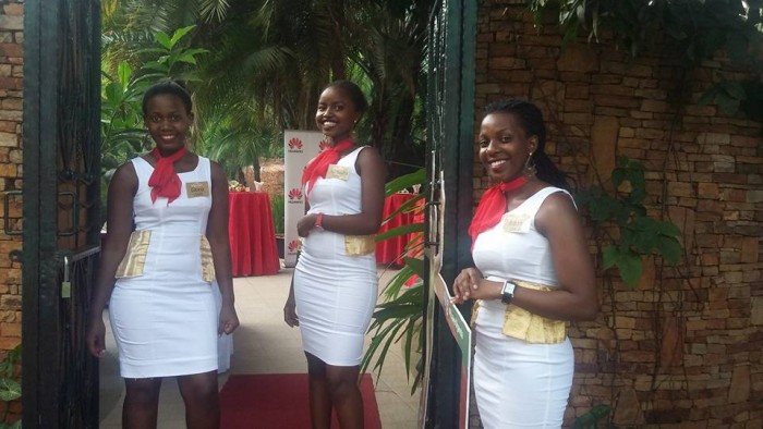 Usher's Palace members at a Huawei event in Kampala