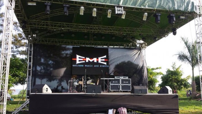 An event stage setup by Extreme Music and Events