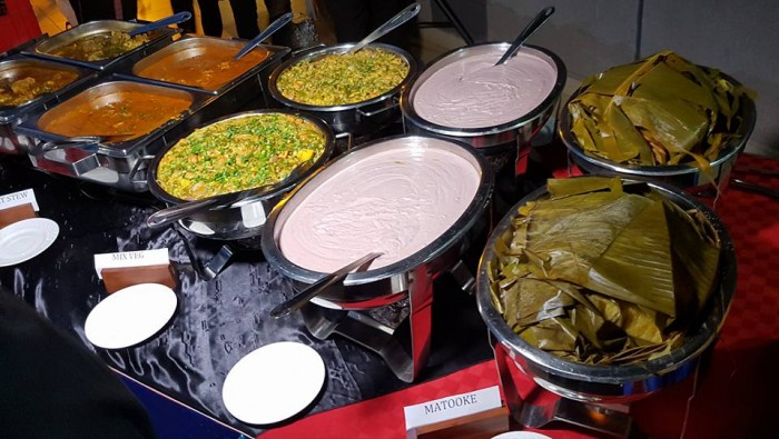 Restaurant buffet at Aangan Indian Restaurant